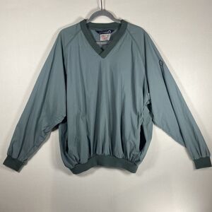 Vintage Sunderland of Scotland golf Pullover XL Men V Neck Pockets windbreaker
